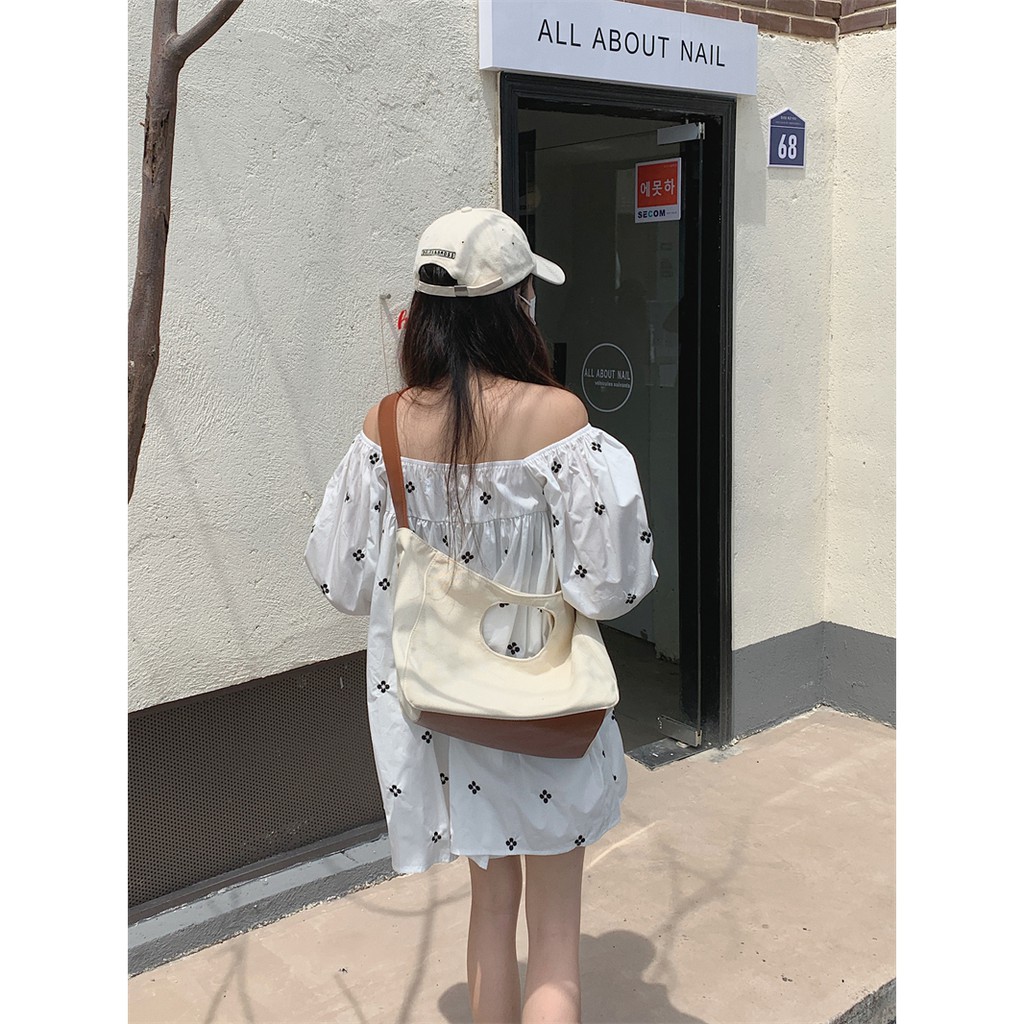 Đầm  hoa thêu babydoll Korea