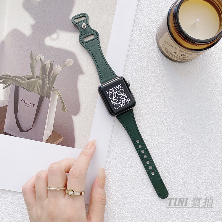 Dây đeo bằng da thật cho đồng hồ thông minh Apple Series 7 / 6 / 5 / 4 / 3 /SE 44mm / 40mm / 42mm / 38mm /41mm / 45mm Dây đeo Apple Watch