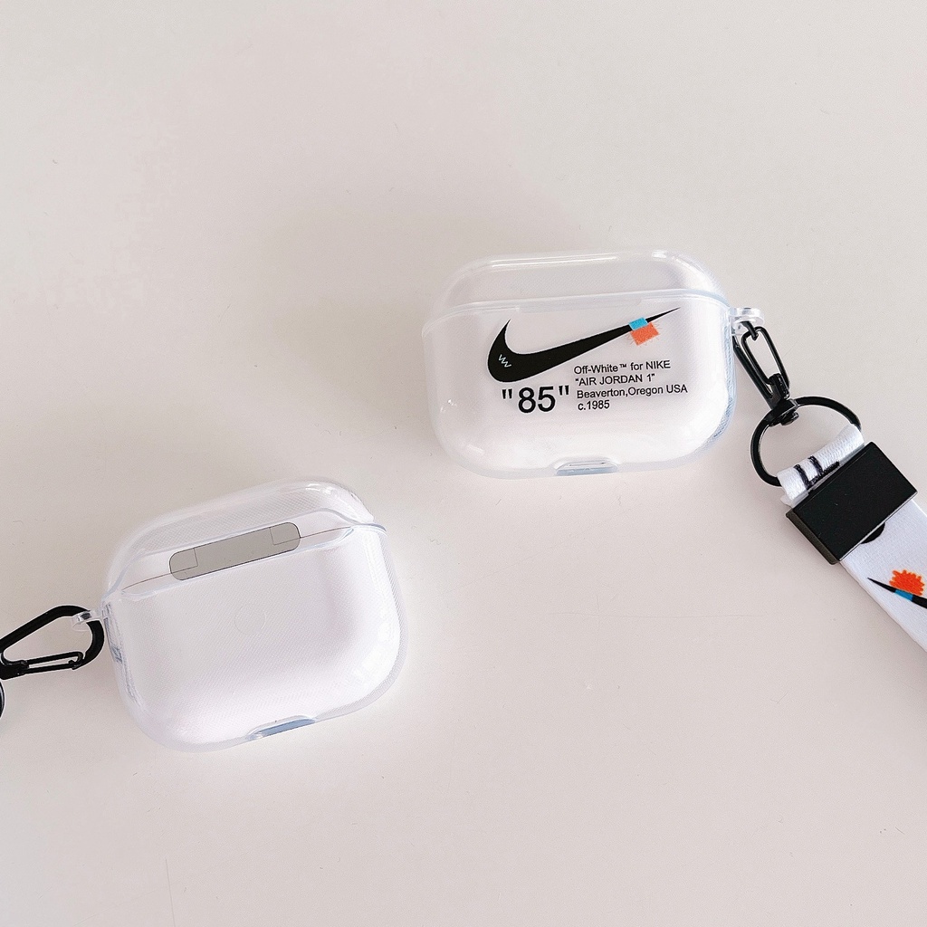 Vỏ Bảo Vệ Hộp Đựng Tai Nghe Airpods 3 / 1 / 2 / pro Trong Suốt Kèm Dây Đeo Mềm Mại