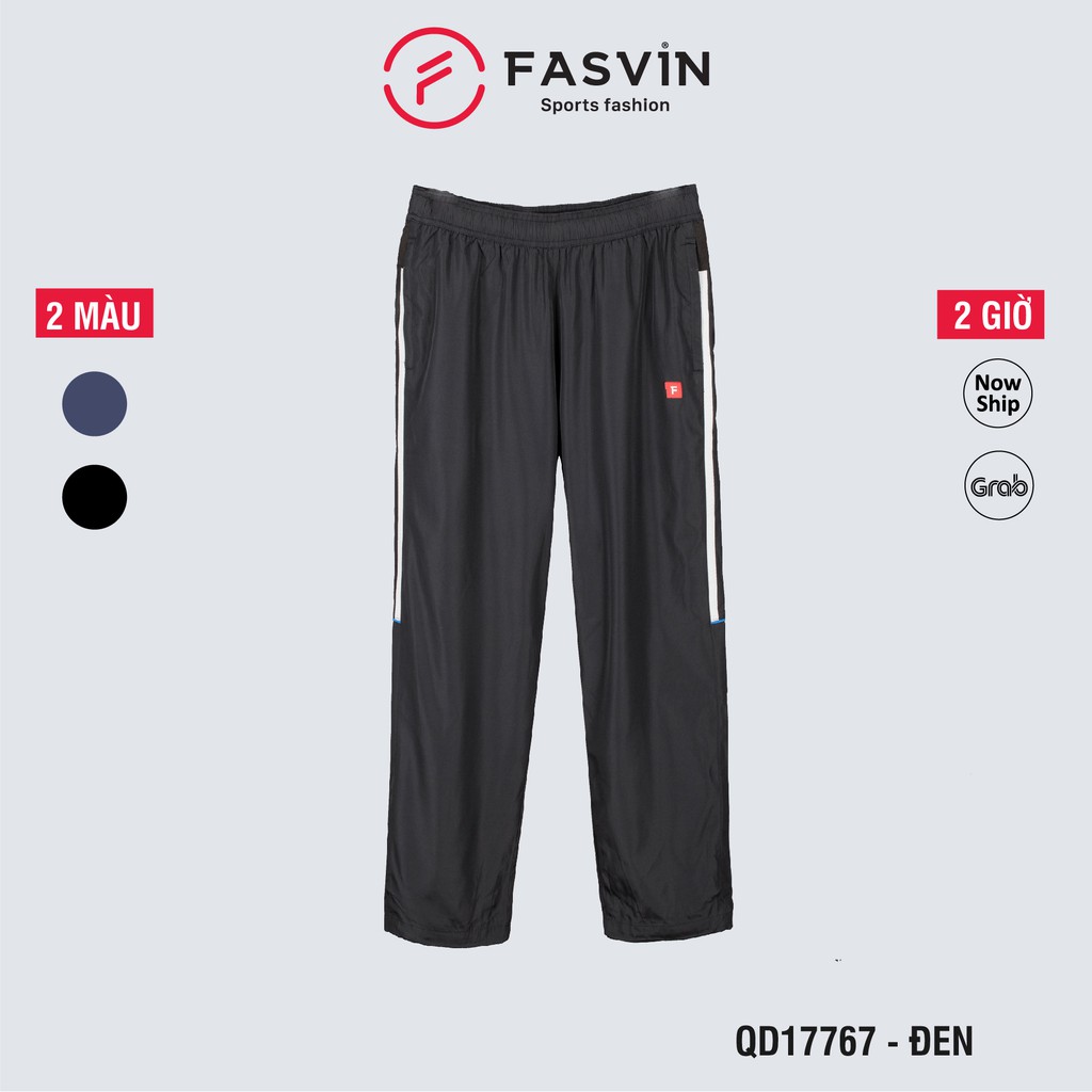 Quần thể thao nam fasvin QD17767.HN vải gió chun 02 lớp lót lưới mềm mại co giãn tốt.
