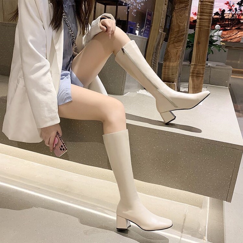 BỐT DA NỮ CAO CỔ ĐẾN ĐẦU GỐI ĐẾ CAO 5P DỄ MIX ĐỒ HÀNG QUẢNG CHÂU - CÓ VIDEO VÀ ẢNH CHUP