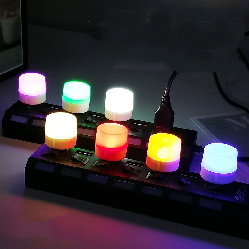 Đèn Đọc Sách Bảo Vệ Mắt Hình Tròn Nhỏ Sạc USB Tiện Lợi Dành Cho Máy Tính / Điện Thoại Di Động