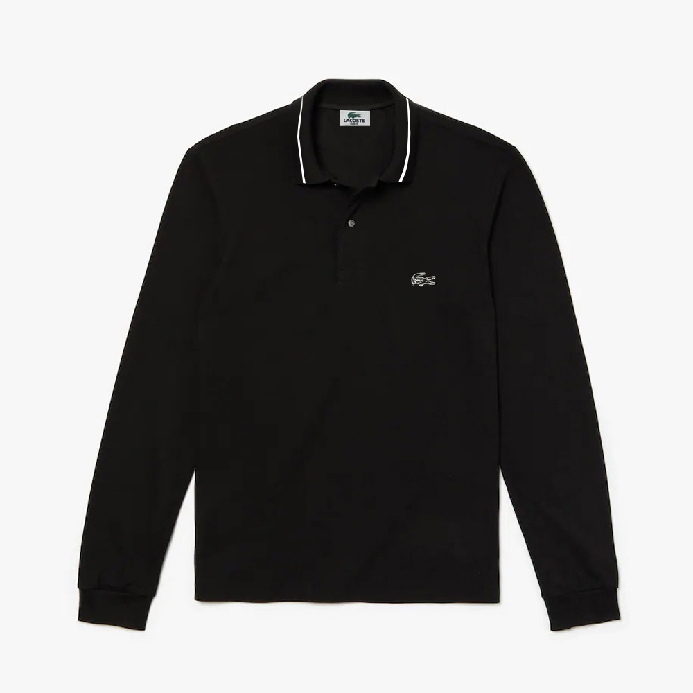 Áo Polo nam dài tay vải Cotton cá sấu cao cấp xuất xịn dệt bo dày dặn chuẩn form, Logo thêu sắc nét