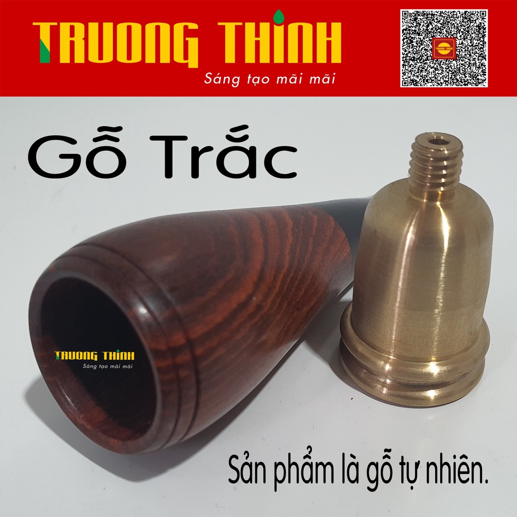 Bắt Tóp Cohiba Xì Gà Gỗ Trắc Trơn Cao Cấp Thẳng Bọc Đồng Nguyên Khối - Dùng Được 4 Vòng Zing