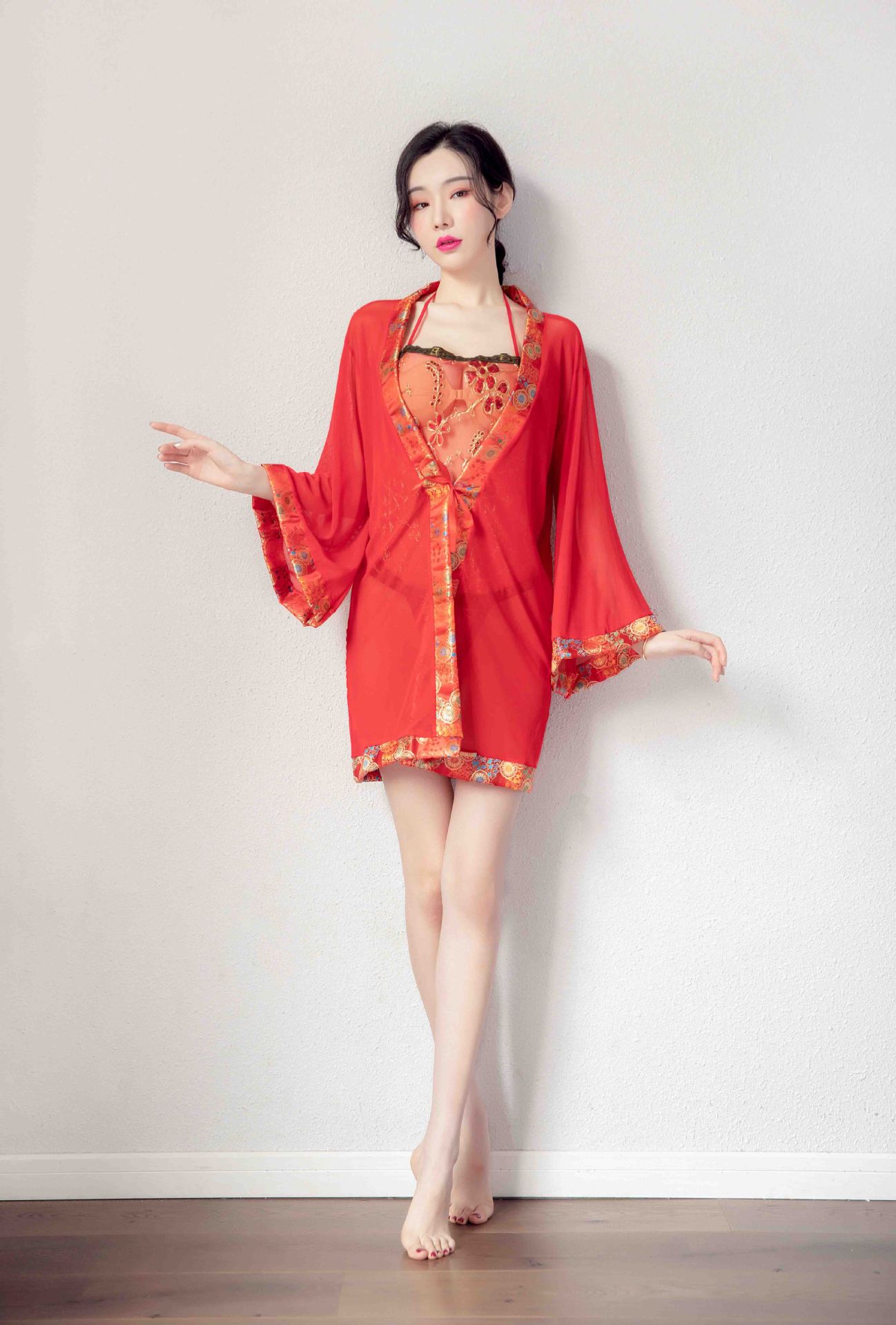 Set đồ ngủ bằng lụa satin phối ren thời trang quyến rũ cho nữ Đồ ngủ nữ tiểu thư sexy cosplay dễ thương cute gợi cảm bigsize hai 2 dây | BigBuy360 - bigbuy360.vn