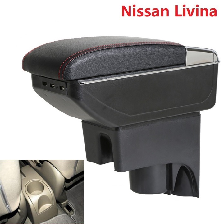 Hộp tỳ tay ô tô tích hợp 7 cổng USB dùng cho xe Nissan Livina