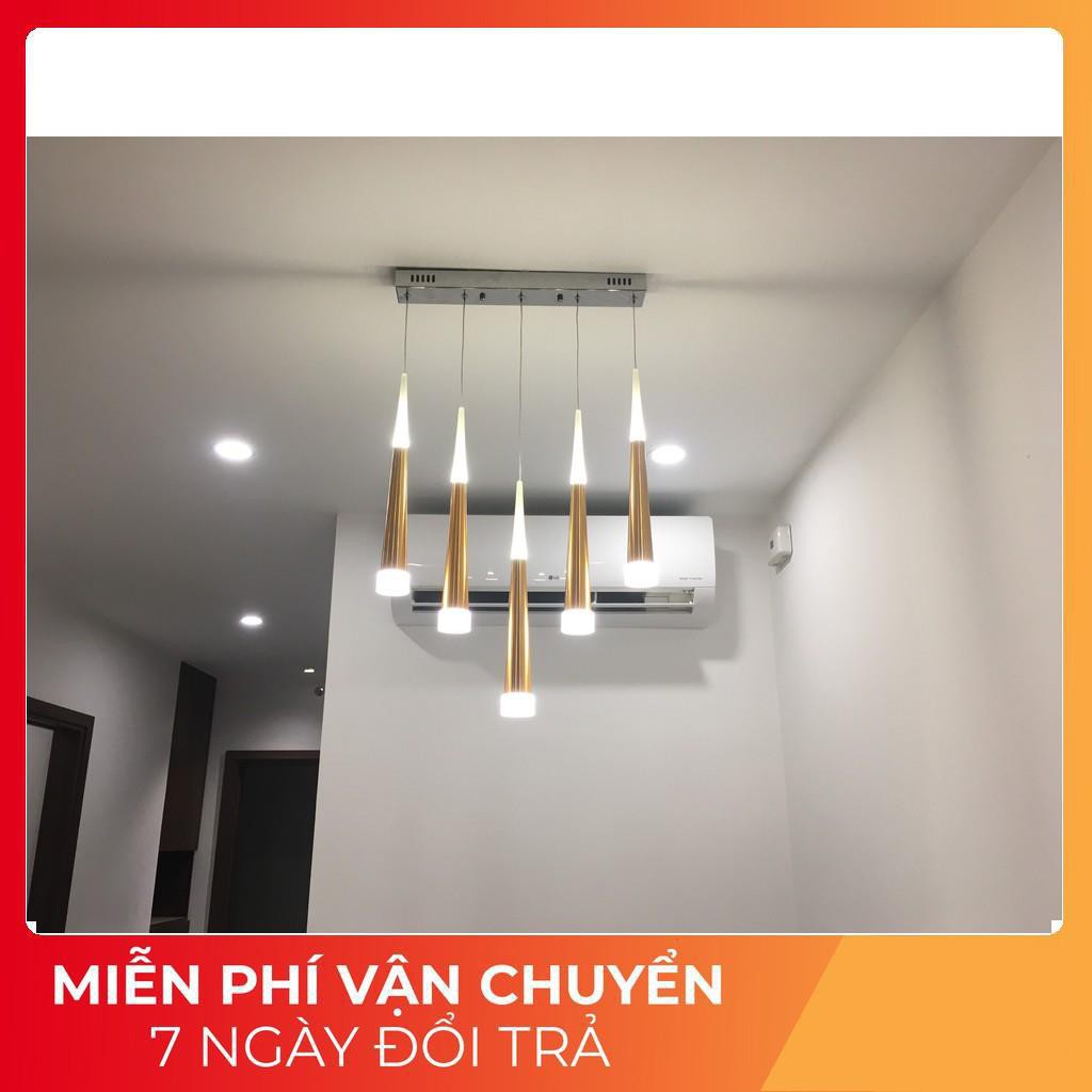 *Bảo hành 1 năm* Đèn thả trần, đèn thả led bàn ăn 5 led màu vàng trang trí bàn ăn, phòng bếp
