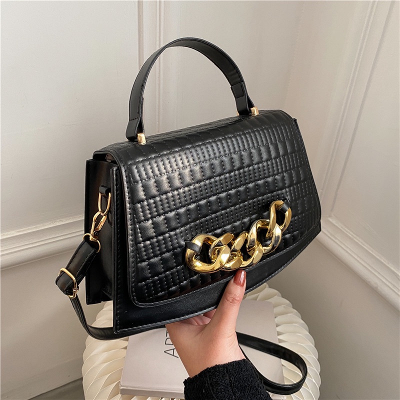 JASMIN NOIR Túi Xách Tay Dáng Vuông Nhỏ In Hoa Phối Khóa Thời Trang Cho Nữ
