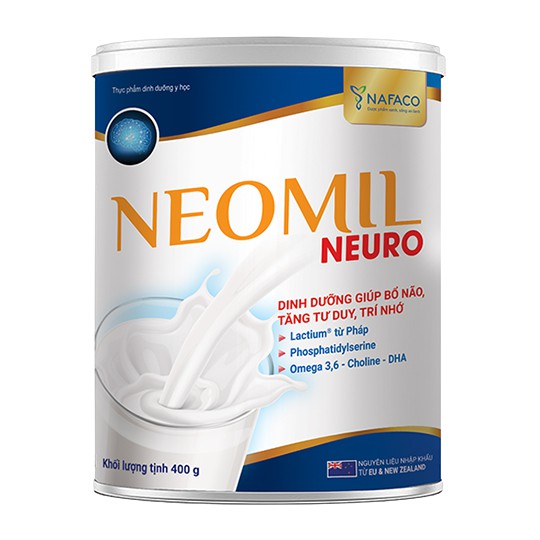 Sữa BỔ NÃO - Sữa Neomil Neuro 400g Dinh dưỡng giúp bổ não, tăng tư duy, trí nhớ [TẶNG KÈM DEAL SHOCK 0Đ] CHÍNH HÃNG