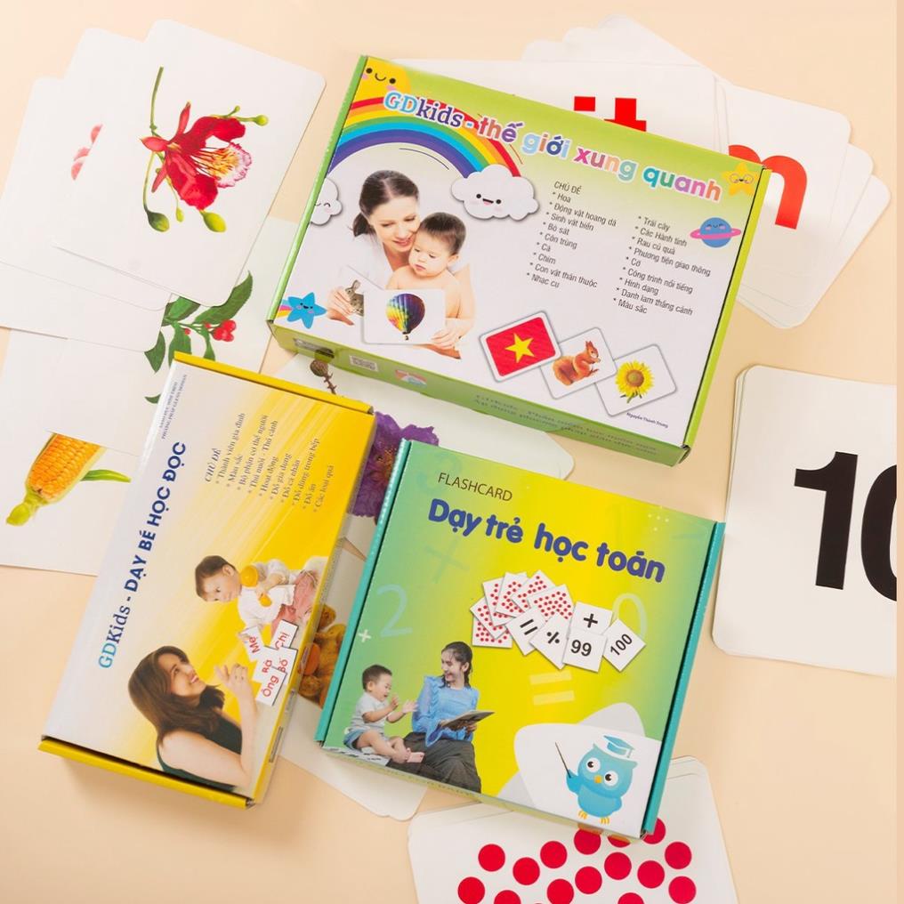 Flashcard - Combo Bộ Thẻ Cơ Bản Theo Phương Pháp Glenn Doman (Hôp 259 thẻ)