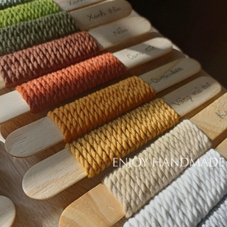 1m Dây thừng 5mm macrame cotton 3 xoắn
