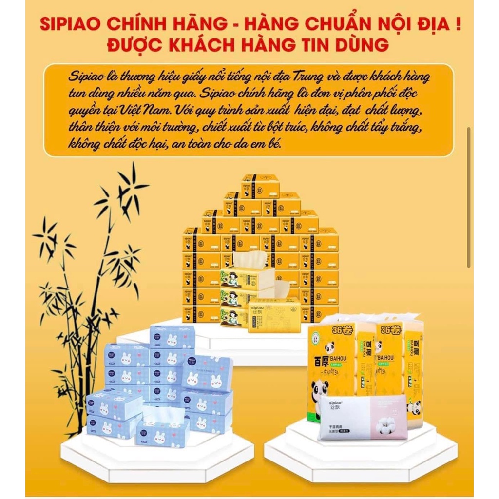 Thùng 30 gói giấy ăn gấu trúc 🔸 NỘI ĐỊA TRUNG 🔸 giấy ăn gấu trúc Sipiao, khăn giấy ăn, 6021