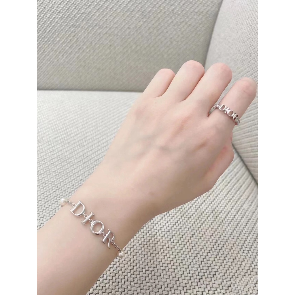 Vòng Tay Ngọc Trai Dior Thời Trang Mạ Bạc 925