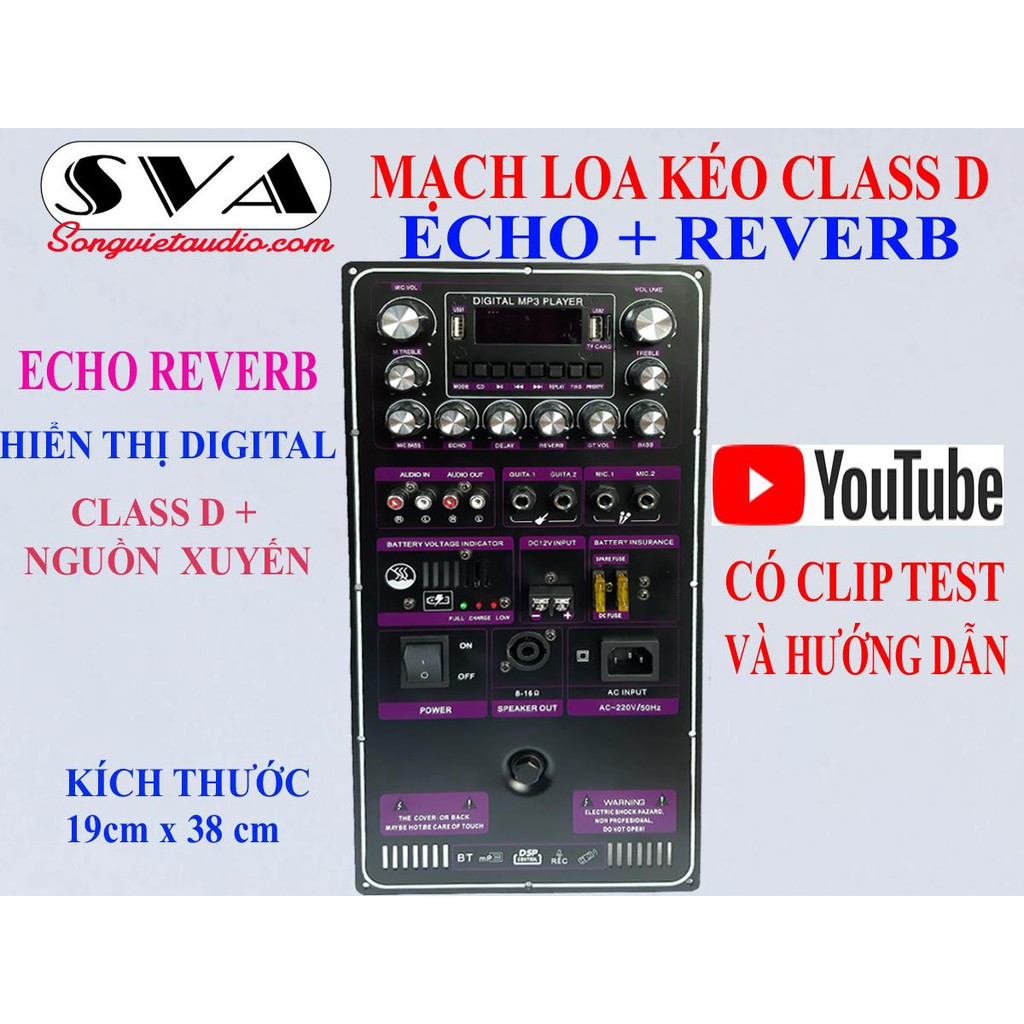 BOARD MẠCH LOA KÉO CÓ REVERB