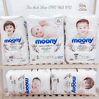 Bỉm /tã dán/quần moony natural nội địa nhật đủ size nb63/ s58/ m46/ l36/ xl32