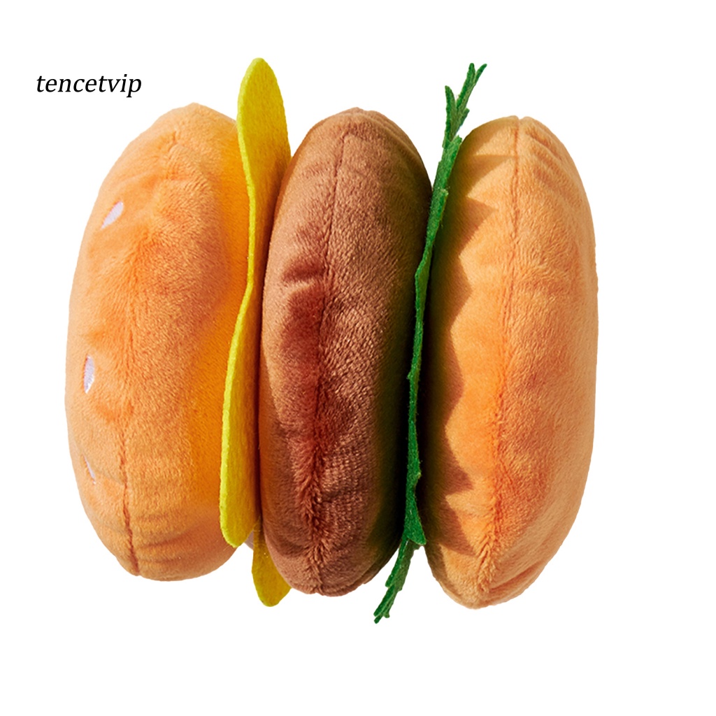 Đồ Chơi Hình Bánh Hamburger Phát Ra Âm Thanh Vui Nhộn Cho Thú Cưng