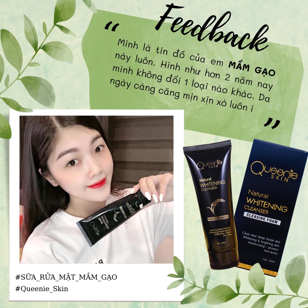 Sữa Rửa Mặt Mầm Gạo Queenie Skin - Sữa Rửa Mặt Queenie Skin Date Mới Nhất