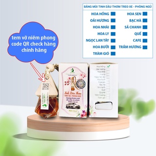 Tinh Dầu Treo Xe, Treo Phòng 100% Thiên Nhiên : SẢ CHANH- QUẾ- BẠC HÀ, hoa ly, hoa nhài, hoa bưởi, cam ngọt, bạc hà,...