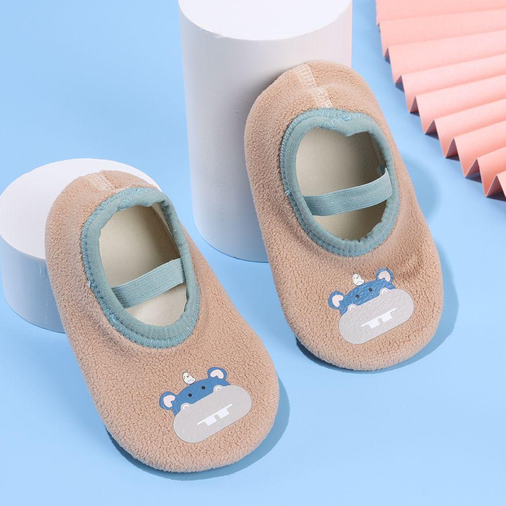 Vớ Cotton Chống Trượt Thoáng Khí Giữ Ấm In Họa Tiết Hoạt Hình Cho Bé Trai Và Gái