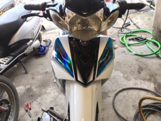 Tem sirius 110 GP xanh đen crom