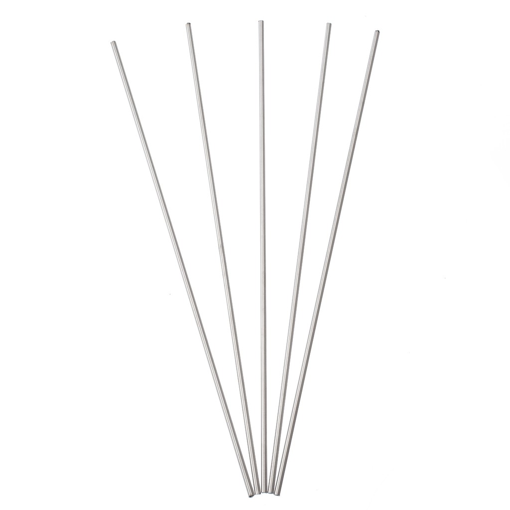 Bộ 5 ống thép không gỉ đường kính trong 3mm đường kính ngoài 2mm chiều dài 250mm