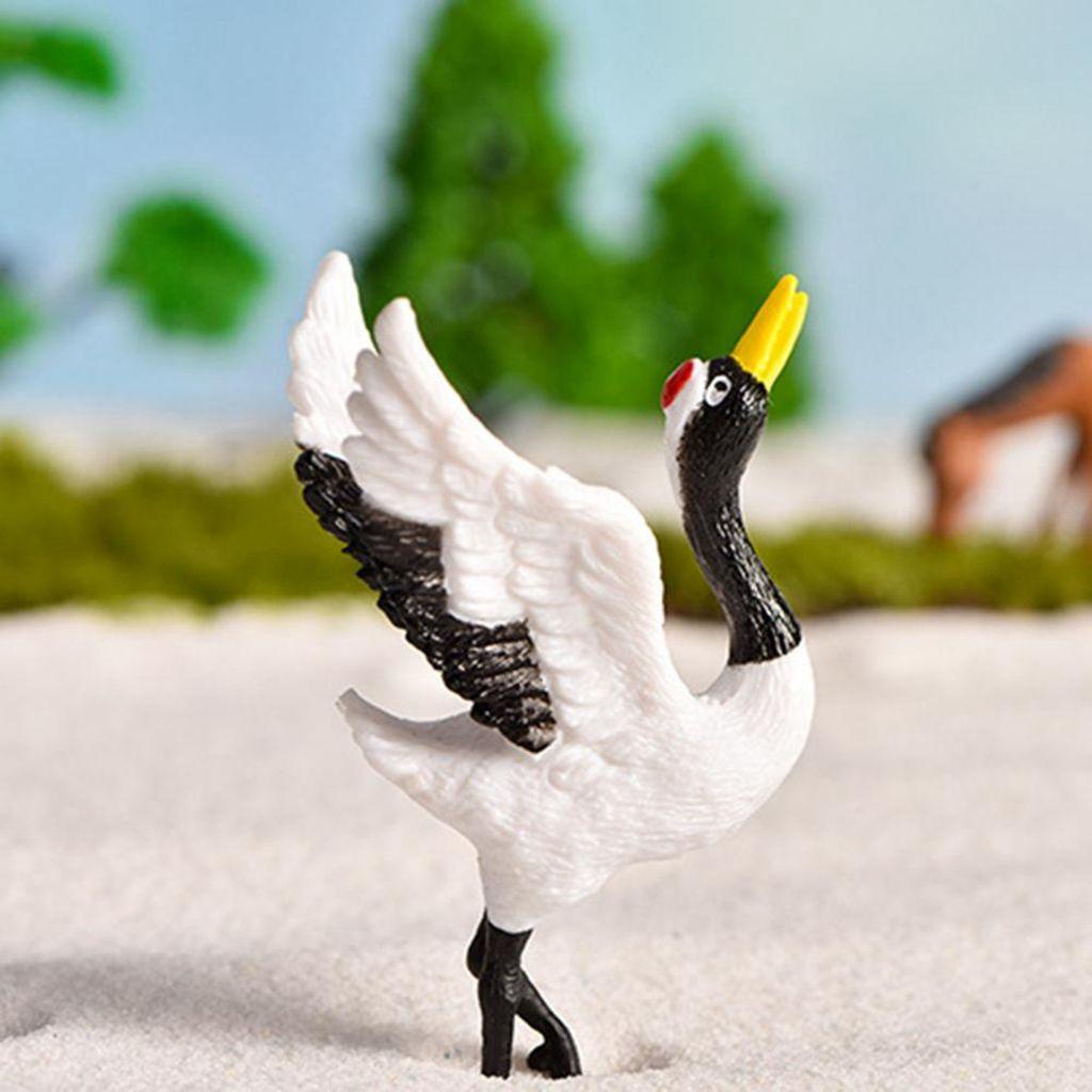 Mô Hình Chim Hạc Đám Đông Màu Đỏ Dễ Thương Dùng Trang Trí Bàn Làm Việc