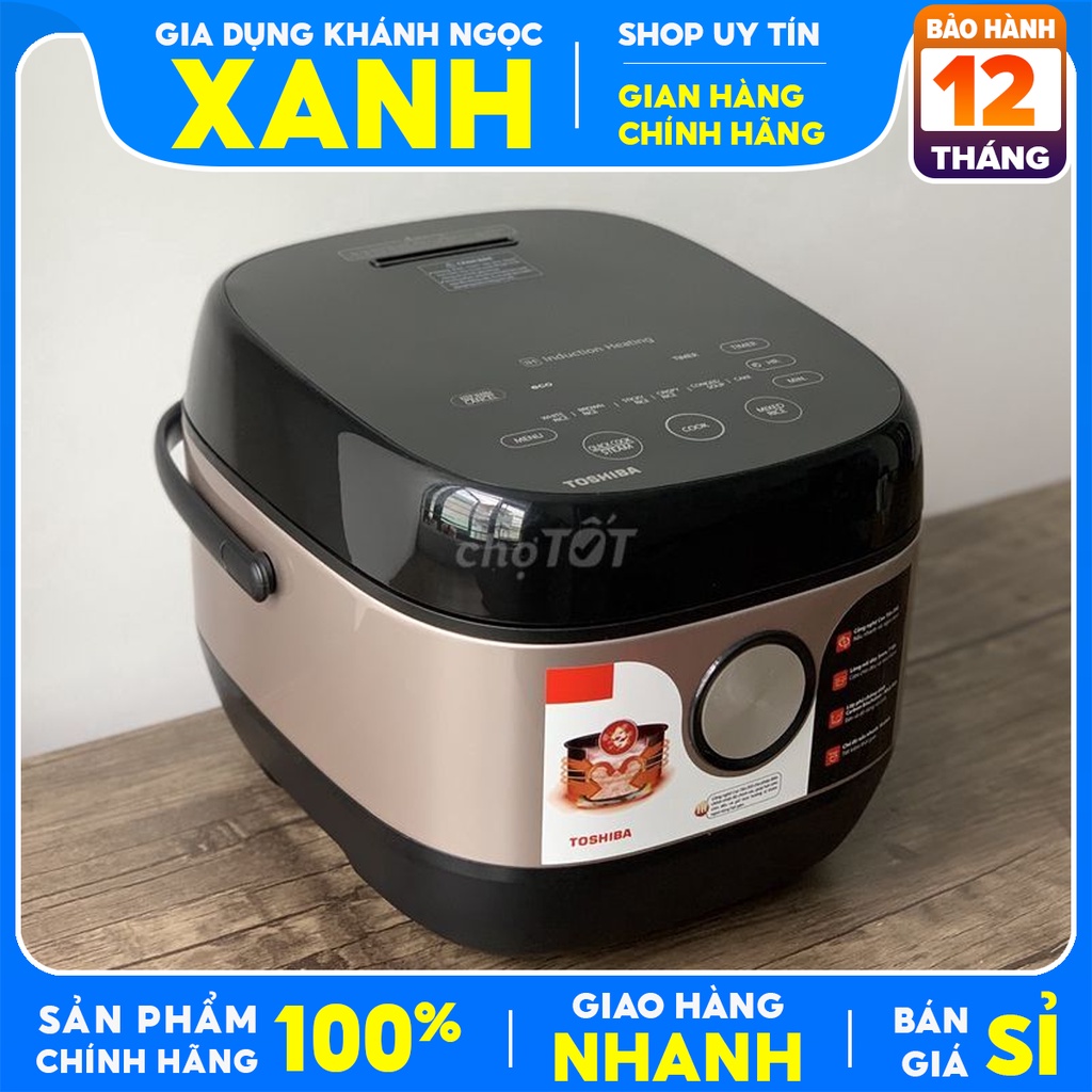Nồi cơm cao tần Toshiba 1.8 lít RC-18IX1PV-Hàng trưng bày-Công nghệ cao tần hiện đại cùng công suất lớn tới 1300 W