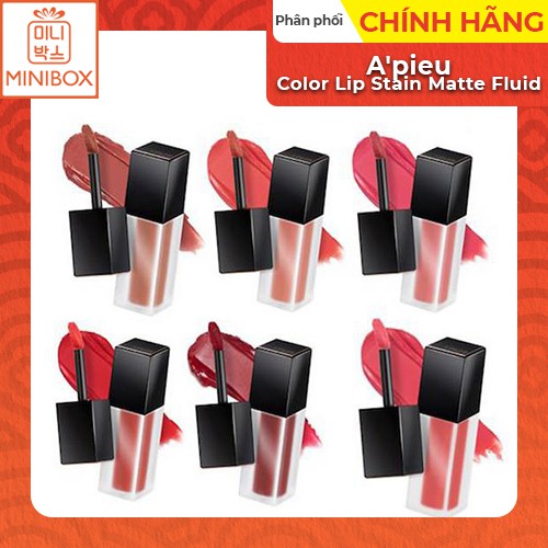 Son kem A'pieu Color Lip Stain Matte Fluid | Màu #RD01 #RD01 #RD03