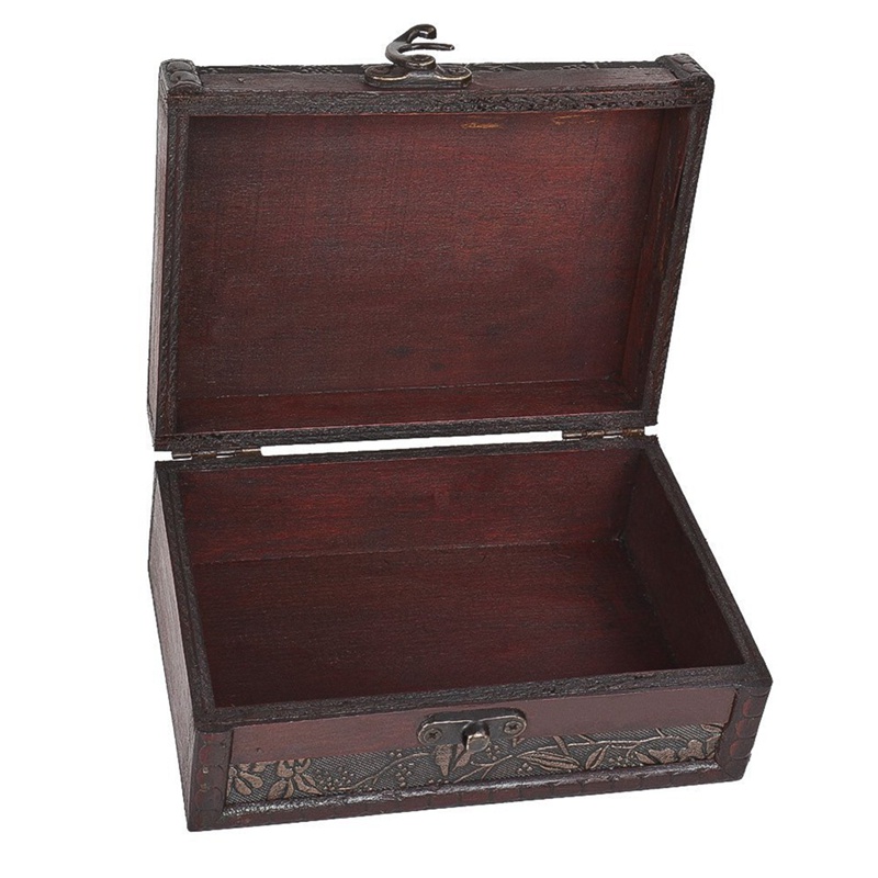 Set 2 hộp lưu trữ dạng rương kho báu dùng cho bộ sưu tập thẻ bài và quà tặng trang trí nhà ở đa năng