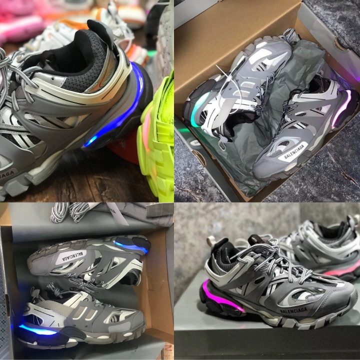 TRACK LED 7 MÀU ĐÈN 2 CHẾ ĐỘ NHÁY - GIÀY THỂ THAO SNEAKERS NAM NỮ BALENCIGA TRACK 3.0 BẢN LED