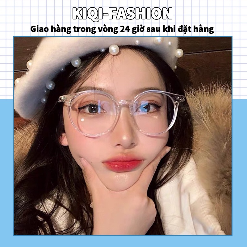 Mắt kính gọng tròn chống ánh sáng xanh kiểu dáng hợp thời trang dành cho nữ