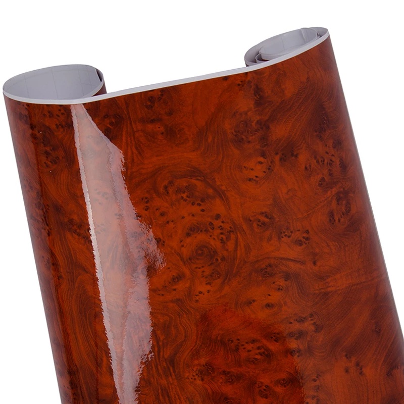 Phim Dán Trang Trí Nội Thất Xe Hơi Bóng Loáng Họa Tiết Vân Gỗ 10*100cm