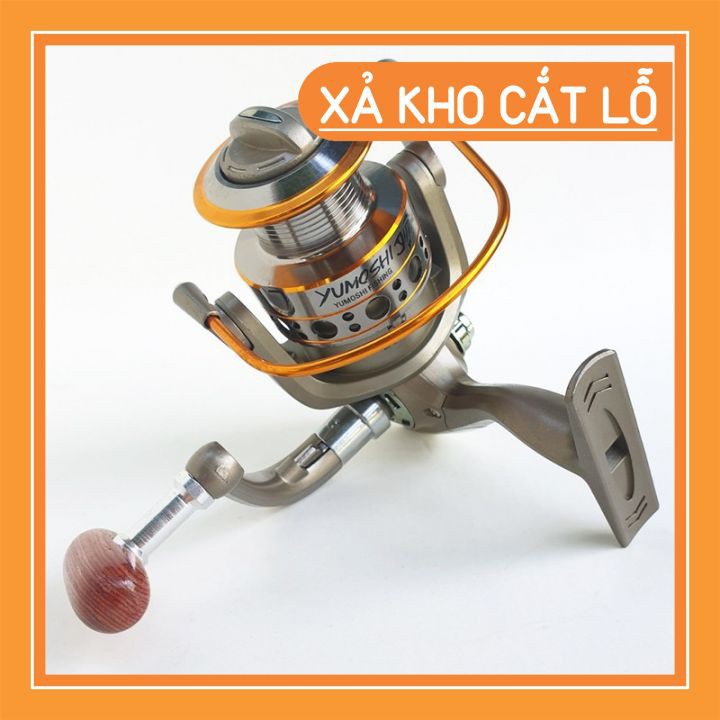 Máy Câu Cá Yomoshi LC Kim Loại 3000-7000 ĐỦ SIZE (TẶNG CƯỚC SHIMANO 100M CACBON )  MÁY CÂU CÁ MÁY ĐỨNG YOMOSHI