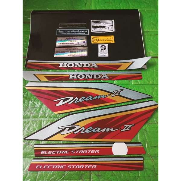 Bộ tem Dream Thái chữ Honda crôm bóng cao cấp new