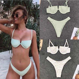 BIKINI SET THUN LẠNH VINTAGE CÓ GỌNG NÂNG NGỰC QUẦN V SEXY