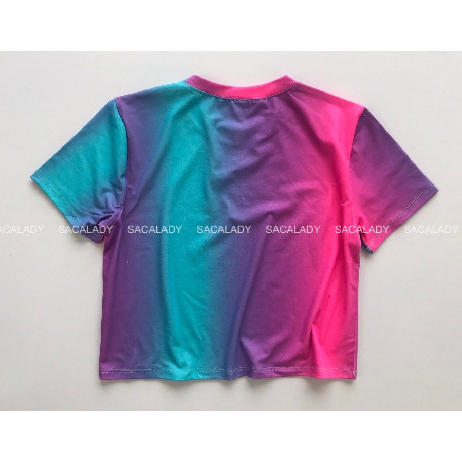 Áo Croptop BC Ombre Hồng Xanh Tím - 2782