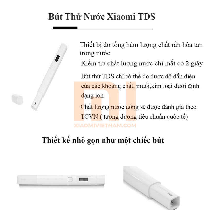 Bút Đo Nồng Độ Dinh Dưỡng Thủy Canh -Bút Đo TDS Xiaomi Chính Hãng | Bảo Hành 6 Tháng, 30 Ngày Đổi Hàng Nếu Lỗi