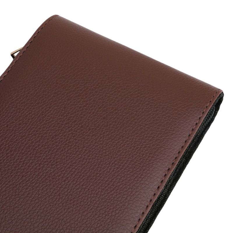 Túi da chia 12 ngăn đựng bút tiện lợi