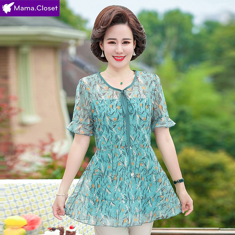 #Y605 ÁO DÁNG DÀI KIỂU XÒE 2 MÀU XANH HỒNG SANG TRỌNG, QUÝ PHÁI CHO NGƯỜI TRUNG NIÊN. MẪU MỚI NHẤT 2021