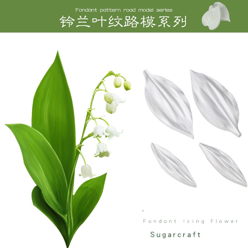 Kalaien Khuôn silicone Làm Bánh Hình Hoa Lan