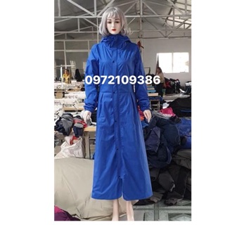 Áo mưa Thời trang siêu trượt nước, cản gió đi mùa đông ấm áp, ko bụi bẩn. Dáng dài, bo chun eo sườn 2 bên. Bao chất, giá