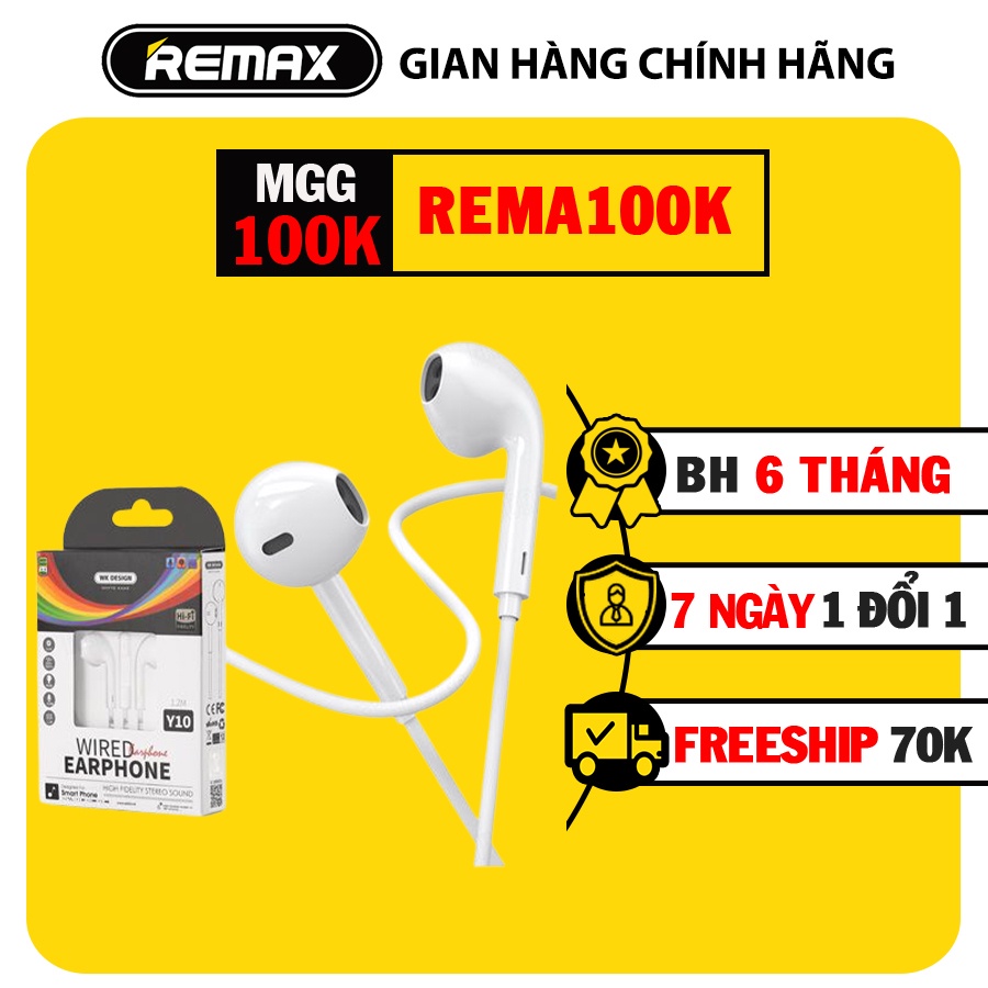 Tai nghe có dây Remax WK Y10