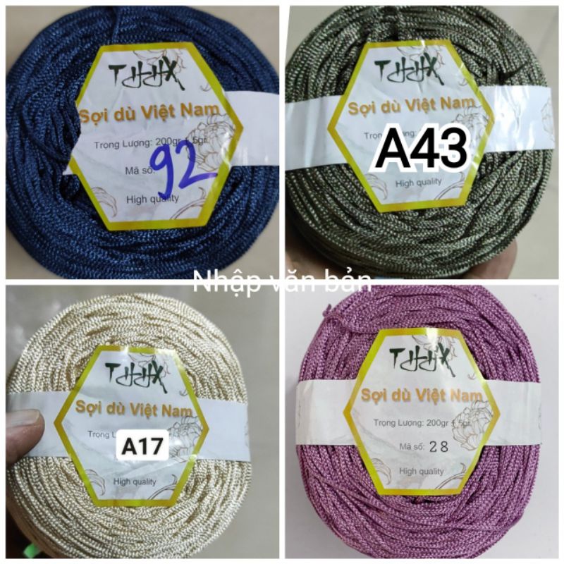 Sợi Dù màu trơn 1mm