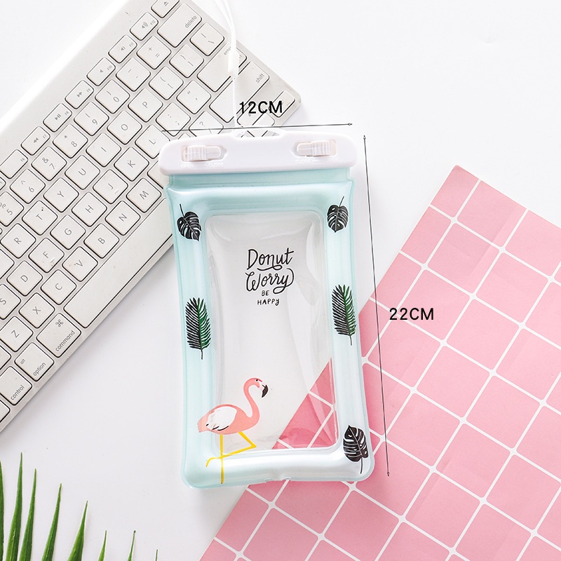 Túi Đựng Điện Thoại Bơm Hơi Bằng pvc Chống Thấm Nước Có Thể Chạm Màn Hình Cảm Ứng