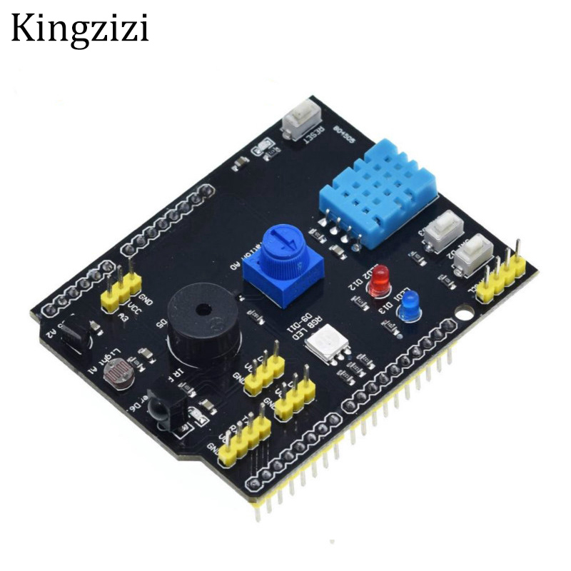 Bảng Mạch Cảm Biến Nhiệt Độ Độ Ẩm Dht11 Lm35 Cho Arduino Uno R3 Rgb Led IR Receiver Buzzer I2C