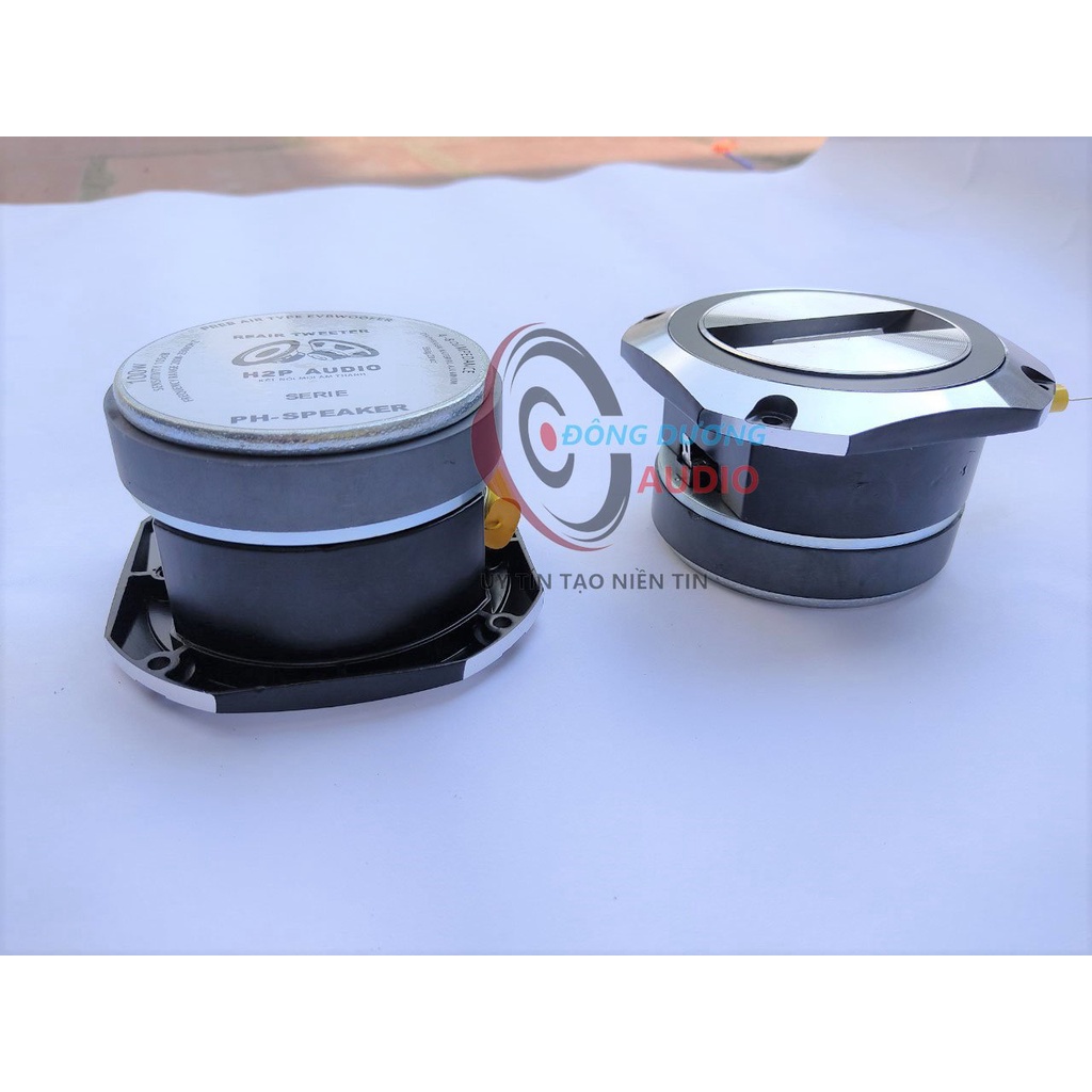 01 CỦ LOA TRÉP TITAN PH SPEAKER KIM LOẠI - TREBLE MẶT CƯỜI + CHÂN NHỎ + TỤ - CÔN 37MM - LOA TREBLE RỜI