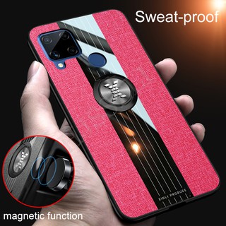 Ốp Điện Thoại Nhựa Cứng Chống Sốc Có Khuyên Nam Châm Gắn Xe Hơi Cho Realme C15 Realme C15 RealmeC15