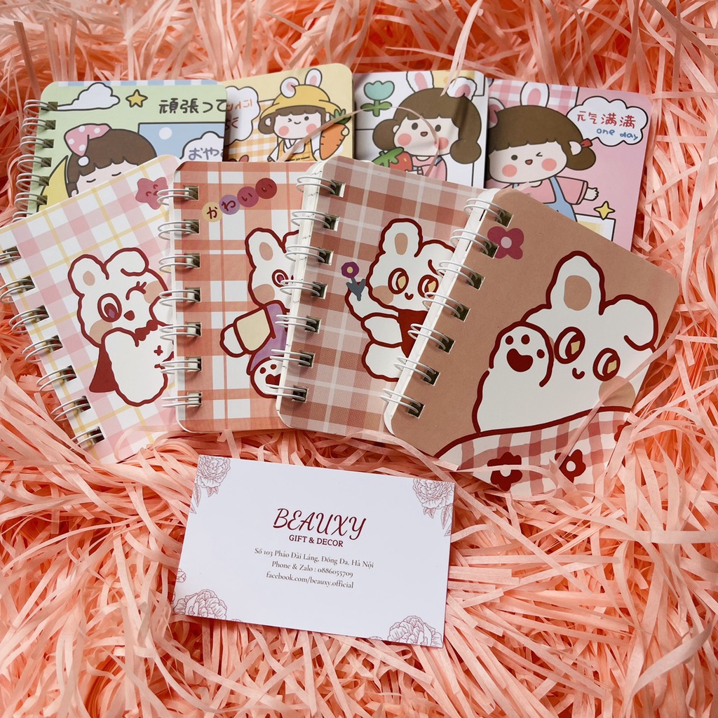 Sổ tay dễ thương ghi chép nhỏ gọn bỏ túi, sổ tay lò xo mini xinh xỉu