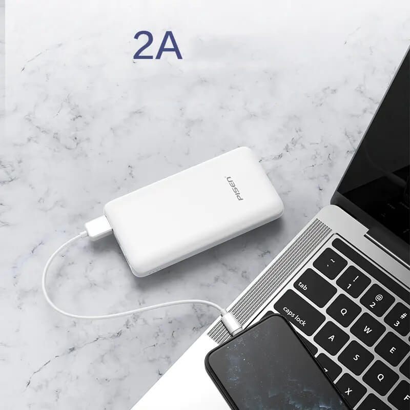 Sạc Dự Phòng Pisen 10000mAh (Type-C/Micro, 37W, Polymer , TS-D266 )