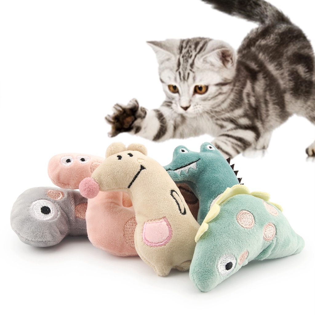 Đồ chơi nhuntg lông hình động vật xinh xắn tùy chọn cho mèo cưng